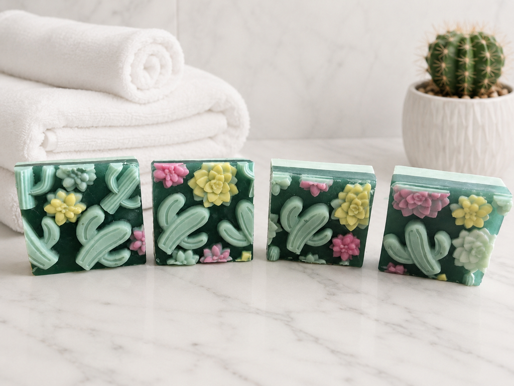 Crazy Cactus and Succulents Soap