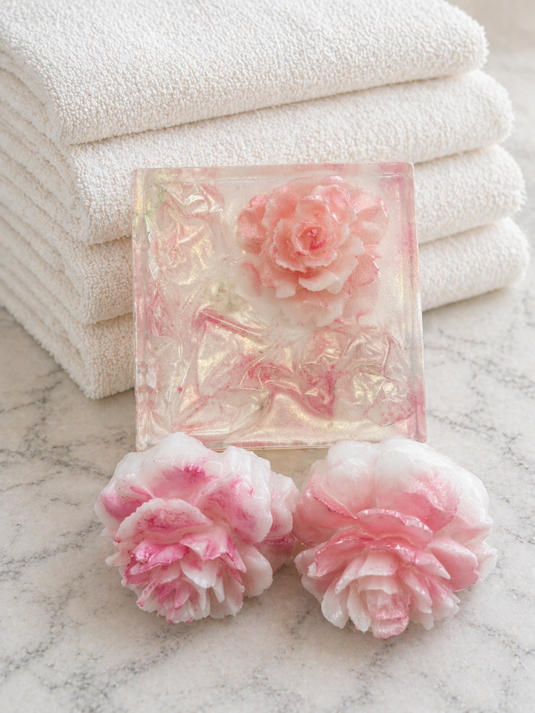 Pink Floral Soap