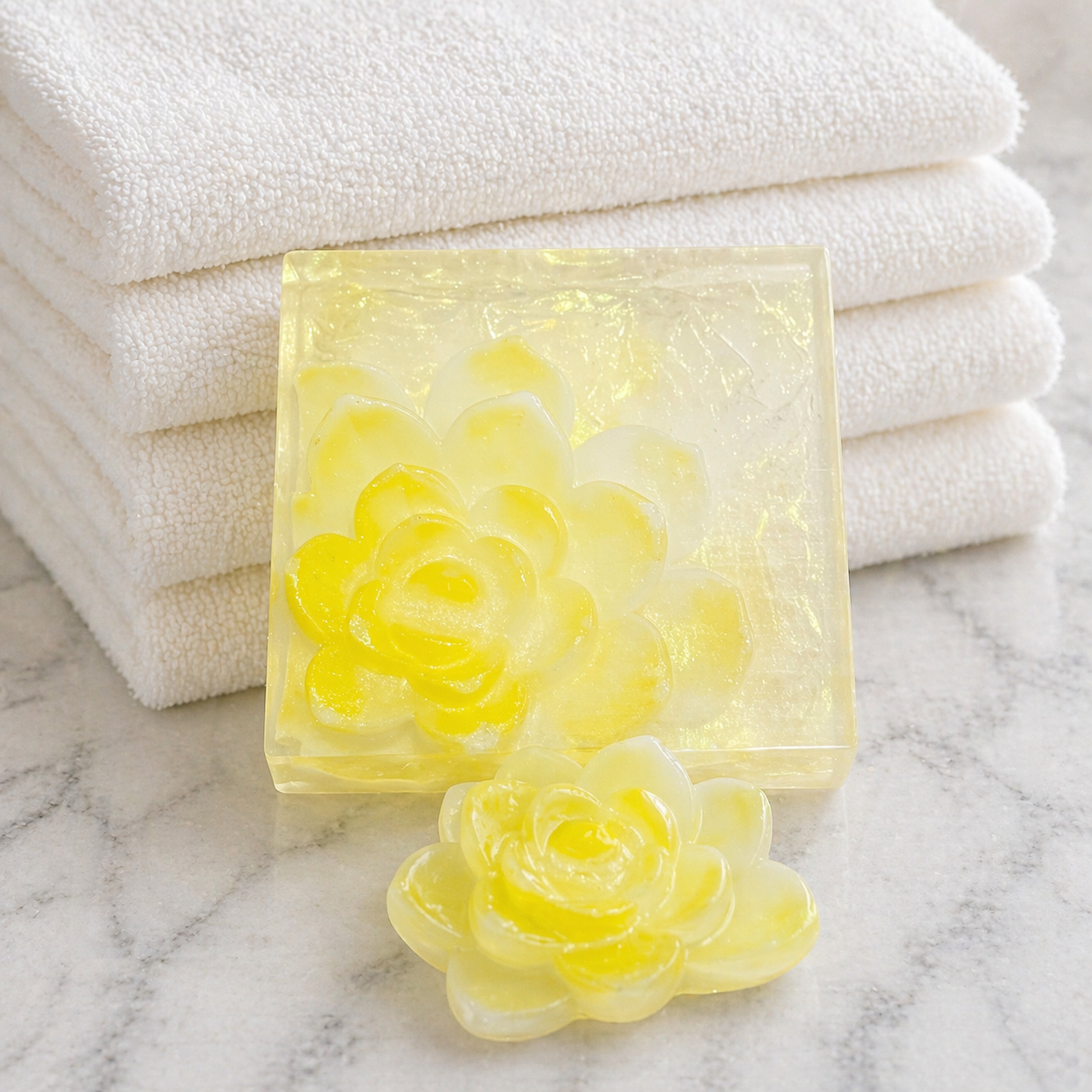 Yellow Floral Soap